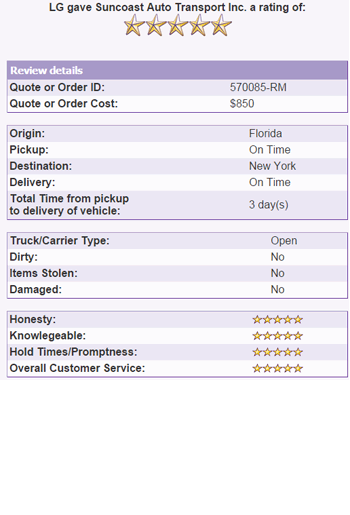 auto transport review